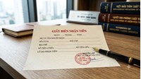 Mẫu giấy biên nhận tiền mặt viết tay File Word thông dụng nhất