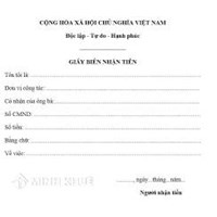 Mẫu giấy biên nhận tiền mặt viết tay File Word thông dụng nhất