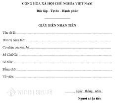 Mẫu giấy biên nhận tiền mặt viết tay File Word thông dụng nhất