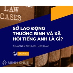 Sở Lao động, Thương binh và Xã hội tiếng anh là gì?