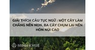 Giải thích câu tục ngữ Một cây làm chẳng nên non ba cây chụm lại nên hòn núi cao