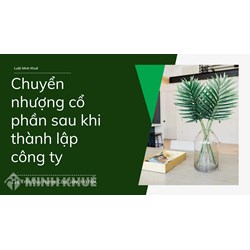 Thành lập công ty được chuyển nhượng cổ phần sau bao lâu?