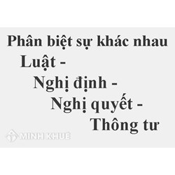Phân biệt luật, nghị định, thông tư, nghị quyết như thế nào?