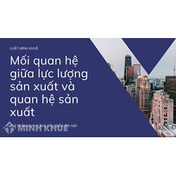 Mối quan hệ lực lượng sản xuất và quan hệ sản xuất ở Việt Nam