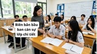 Biên bản bầu ban cán sự lớp chi tiết nhất