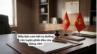 Mẫu bản cam kết tu dưỡng rèn luyện phấn đấu của Đảng viên