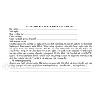 Bản cam kết tu dưỡng rèn luyện phấn đấu của Đảng viên năm 2025
