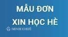Mẫu đơn xin học hè trường Mầm non, tiểu học, THCS, THPT mới nhất