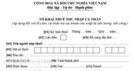 Mẫu tờ khai thuế thu nhập cá nhân: 09 mẫu thông dụng nhất