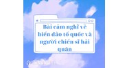 Bài cảm nghĩ về biển đảo tổ quốc và người chiến sỹ hải quân hay nhất
