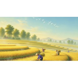 Tả cánh đồng vào buổi sáng lớp 5