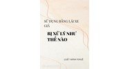 Sử dụng bằng lái xe giả bị phạt bao nhiêu tiền?