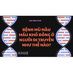 Bệnh mù màu máu khó đông ở người di truyền như thế nào?