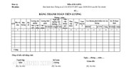 Mẫu Bảng thanh toán tiền lương Excel theo thông tư 200, 133