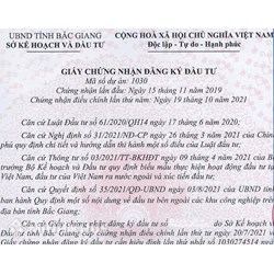 Thủ tục cấp lại, hiệu đính thông tin trên Giấy chứng nhận đầu tư