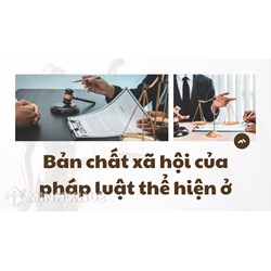 Bản chất xã hội của pháp luật thể hiện ở?