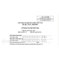 Mẫu tờ khai thuế môn bài mới nhất và cách điền chi tiết