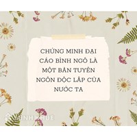 Chứng minh Đại cáo bình Ngô là một bản tuyên ngôn độc lập của nước ta