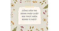 Công dân thi hành pháp luật khi thực hiện hành vi nào sau đây?