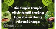 Bài tuyên truyền vệ sinh môi trường hạn chế sử dụng rác thải nhựa