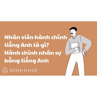 Nhân viên hành chính tiếng Anh là gì? Hành chính nhân sự bằng tiếng Anh