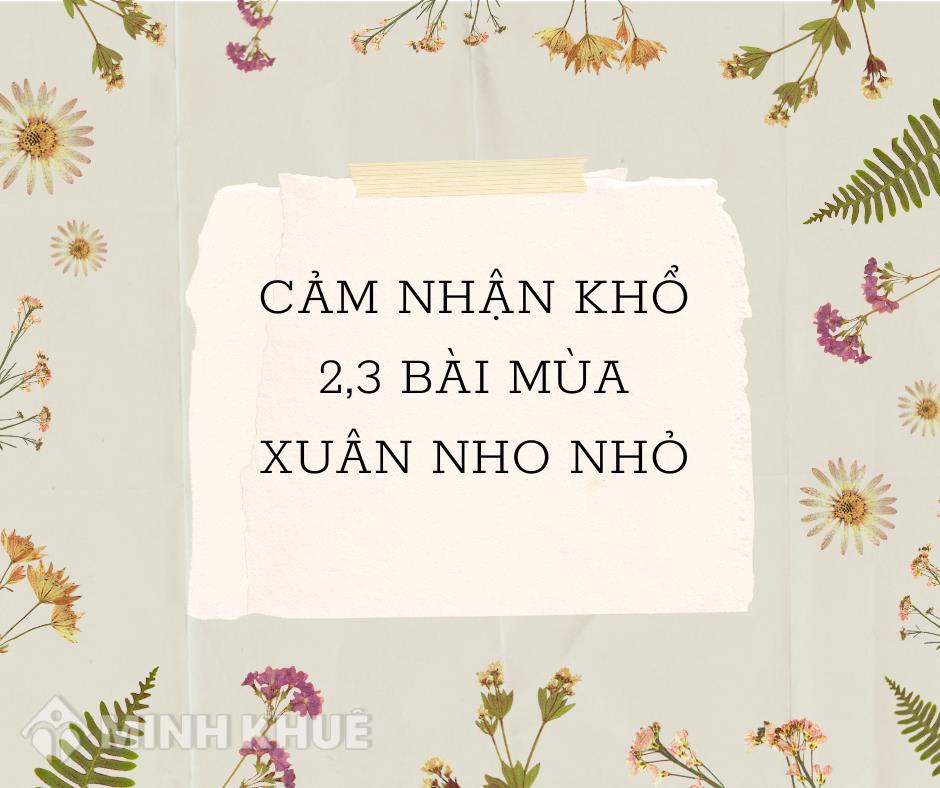 Cảm Nhận Khổ 2, 3 Bài Mùa Xuân Nho Nhỏ Chọn Lọc Hay Nhất