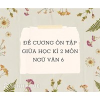 Đề cương ôn tập giữa học kì 2 môn Ngữ văn lớp 6 chọn lọc