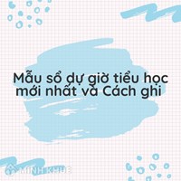 Mẫu sổ dự giờ tiểu học mới nhất và Cách ghi sổ dự giờ