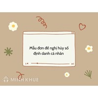 Mẫu đơn đề nghị hủy số định danh cá nhân theo quy định mới