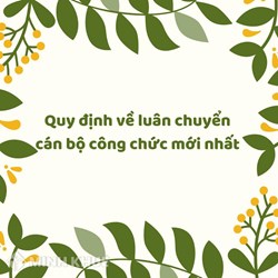 Quy định về luân chuyển cán bộ công chức mới nhất