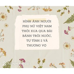 Hình ảnh người phụ nữ Việt Nam thời xưa qua bài Bánh trôi nước, Tự tình 2 và Thương vợ