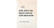 Mẫu giấy, bản cam đoan làm lại giấy khai sinh mới nhất