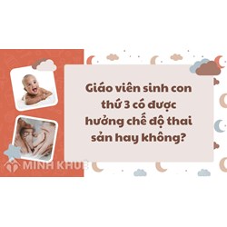 Giáo viên sinh con thứ 3 có được hưởng chế độ thai sản hay không?