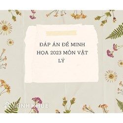 Đáp án đề minh họa môn Vật lý thi tốt nghiệp THPT Quốc gia