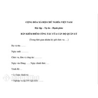Mẫu bản kiểm điểm của cán bộ quản lý khi được bổ nhiệm lại