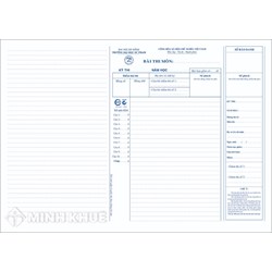 Mẫu giấy thi tự luận A4, A3 file Word cập nhật mới nhất