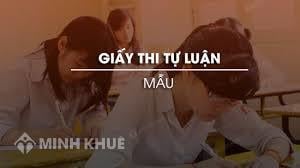 Mẫu Giấy Thi A4: Tải Mẫu Giấy Thi A4 File Word