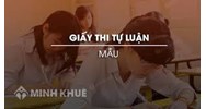 Mẫu giấy thi A4: Tải mẫu giấy thi A4 file Word