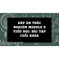 Đáp án trắc nghiệm module 5 Tiểu học: Bài tập cuối khóa