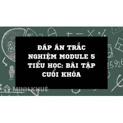 Đáp án trắc nghiệm module 5 Tiểu học: Bài tập cuối khóa