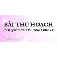 Bài thu hoạch Nghị quyết Trung Ương 7 khóa 12 dành cho giáo viên