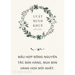 Mẫu hợp đồng nguyên tắc bán hàng, mua bán hàng hóa mới nhất