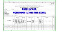 Biểu mẫu nghị định 11/2020/NĐ-CP file word, Excel mới nhất
