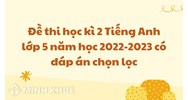 Đề thi học kì 2 Tiếng Anh lớp 5 có đáp án chọn lọc mới nhất