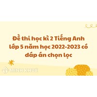 Đề thi học kì 2 Tiếng Anh lớp 5 có đáp án chọn lọc mới nhất
