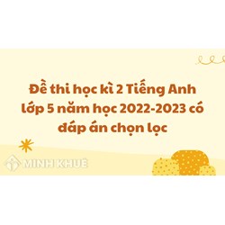 Đề thi học kì 2 Tiếng Anh lớp 5 có đáp án chọn lọc mới nhất