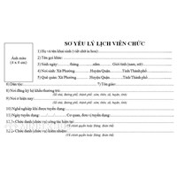 Mẫu sơ yếu lý lịch viên chức mới nhất 2024 bản Word HS02-VC/BNV