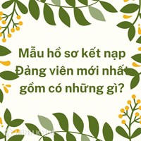 Mẫu hồ sơ kết nạp Đảng viên mới nhất gồm có những gì?