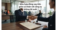 Mẫu hợp đồng vay tiền giữa cá nhân với công ty không lãi suất
