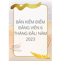 Mẫu bản kiểm điểm Đảng viên 6 tháng đầu năm mới nhất